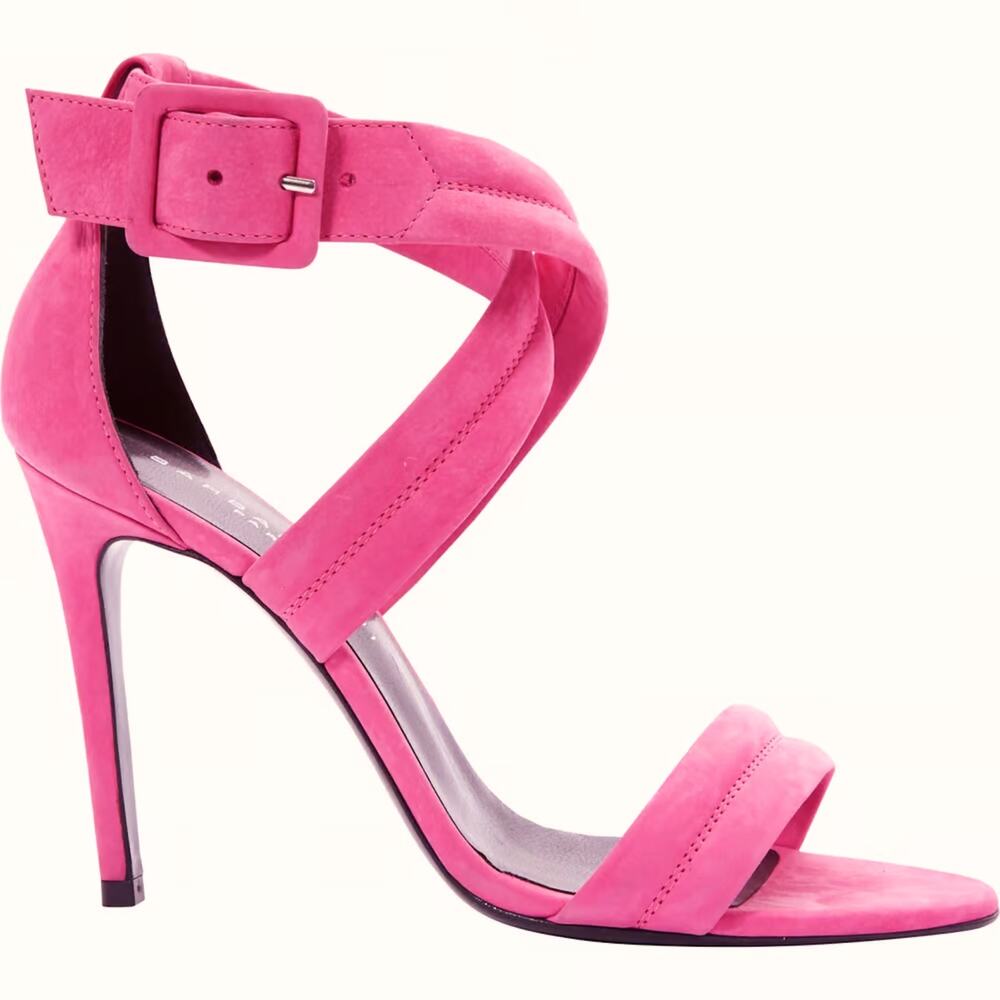 Barbara Bui Barbie Pink Kid Suede Strappy High Heels | Italy | 39.5